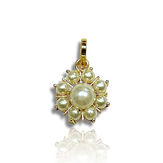 Pearl Necklace Set with Ring & Earrings Combo for Women & Girls – Gold Polished Traditional Jewellery