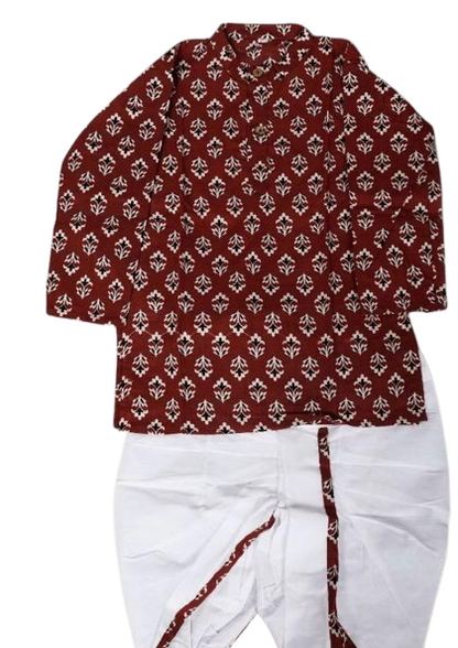 Baby Boys Ethnic wear set, Printed Kurta Dhoti sets, Age: 0 to 5 Years