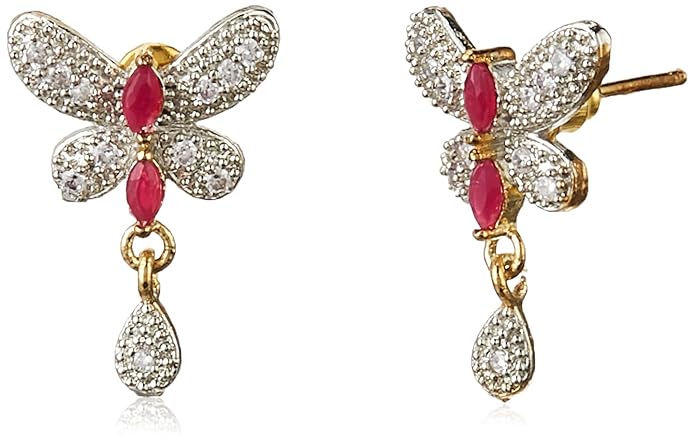 Gold Plated Elegant Butterfly Mangalsutra Necklace for Women & Girls | Colorful Butterfly Pendant | Traditional Indian Jewellery for Wedding, Festive & Daily Wear