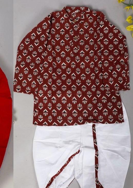 Baby Boys Ethnic wear set, Printed Kurta Dhoti sets, Age: 0 to 5 Years