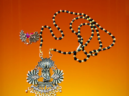 Divine Radha Krishna Mangalsutra Necklace with earrings for Women