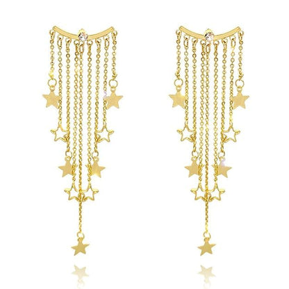 ROSAMODE Elegant Star Chandelier Earrings for Women | Dazzling Drop Earrings | Lightweight Jewelry