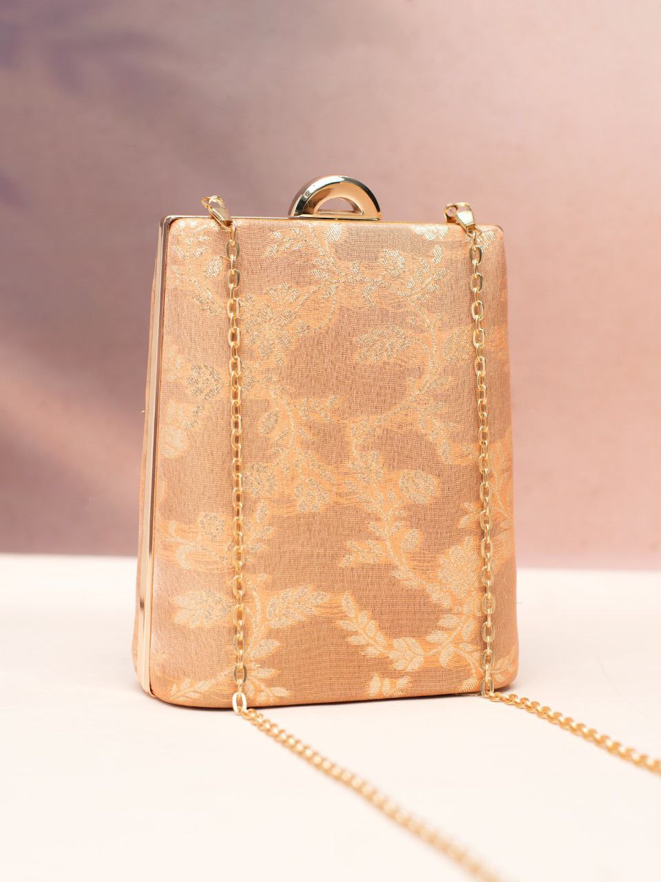 Designer Clutch with Brocade Silk Fabric