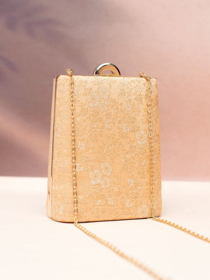 Designer Clutch with Brocade Silk Fabric