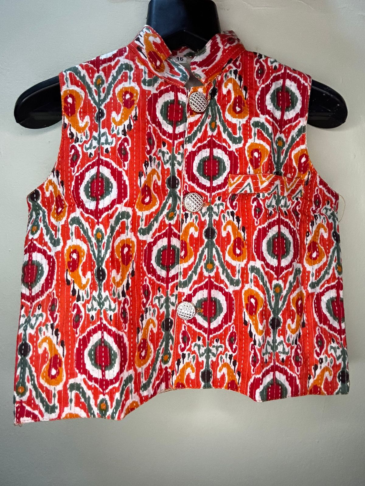 ROSAMODE Boys Kurta Pajama with Koti Jacket Set | Cotton Ethnic Wear with Peacock Feather Print for Baby & Kids | Festive Traditional Outfit for Weddings, Diwali, Functions & Parties