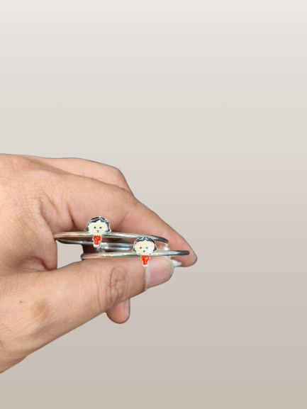 925 Sterling Silver Kada suitable for babies/infants with adjustable option. Size - 6 months to 2.5 years