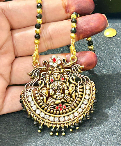 ROSAMODE Divine Devi Lakshmi Mangalsutra Necklace Set with Earrings for Women