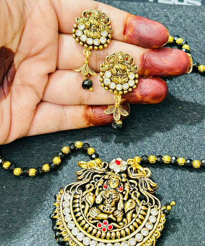 ROSAMODE Divine Devi Lakshmi Mangalsutra Necklace Set with Earrings for Women