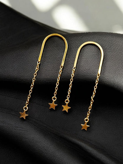 ROSAMODE Shooting Star Earrings for Women & Girls | Gold-Plated Celestial Drop Earrings with Starburst Design & Sparkling Accents | Lightweight Statement Jewelry | Gift-Ready Box