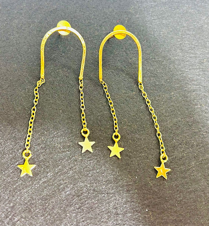 ROSAMODE Shooting Star Earrings for Women & Girls | Gold-Plated Celestial Drop Earrings with Starburst Design & Sparkling Accents | Lightweight Statement Jewelry | Gift-Ready Box