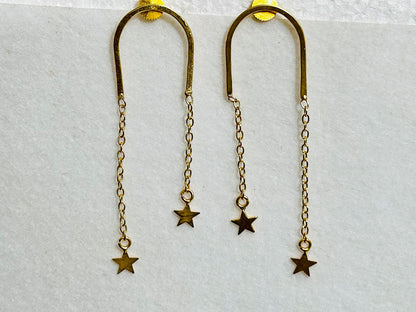 ROSAMODE Shooting Star Earrings for Women & Girls | Gold-Plated Celestial Drop Earrings with Starburst Design & Sparkling Accents | Lightweight Statement Jewelry | Gift-Ready Box
