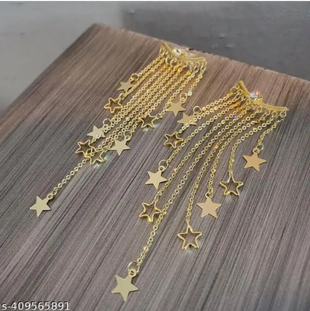 ROSAMODE Elegant Star Chandelier Earrings for Women | Dazzling Drop Earrings | Lightweight Jewelry