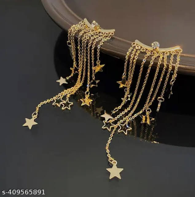ROSAMODE Elegant Star Chandelier Earrings for Women | Dazzling Drop Earrings | Lightweight Jewelry