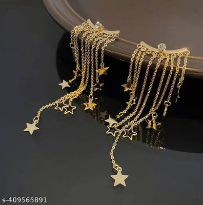 ROSAMODE Elegant Star Chandelier Earrings for Women | Dazzling Drop Earrings | Lightweight Jewelry