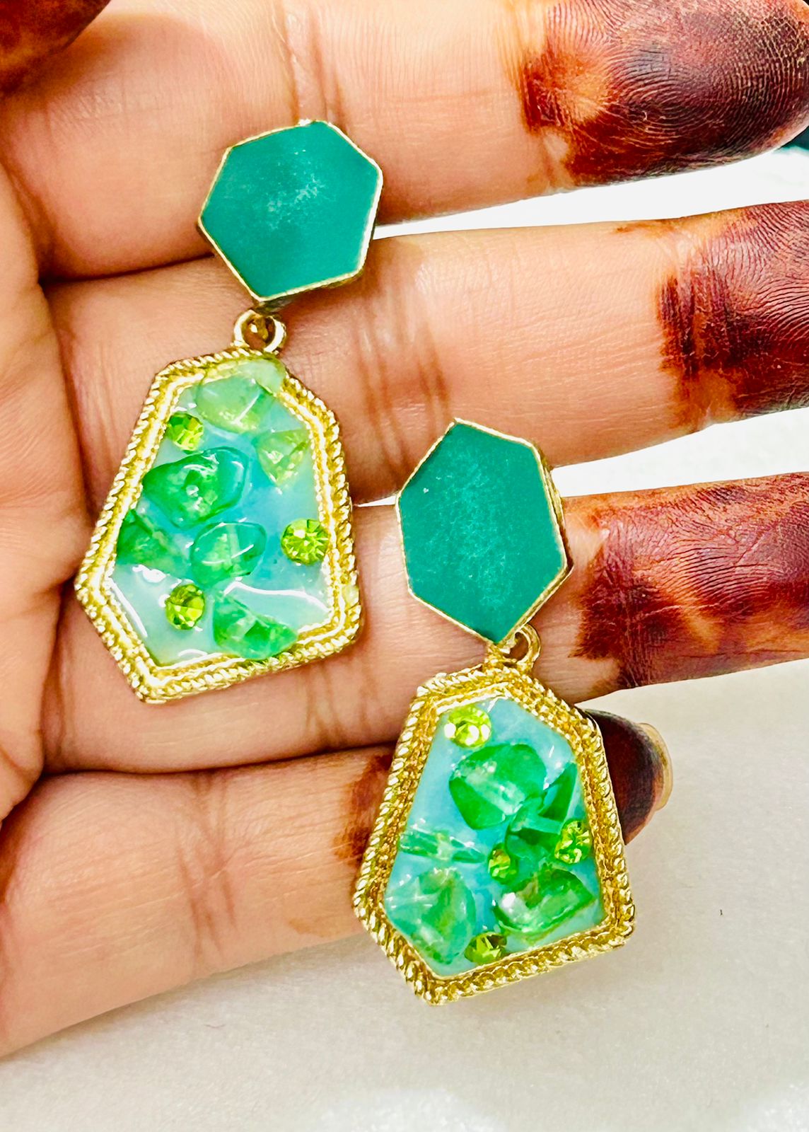 ROSAMODE Drop Earrings for Women & Girls | Dangle Earrings with Stone Detailing | Fancy Artificial Fashion Jewellery