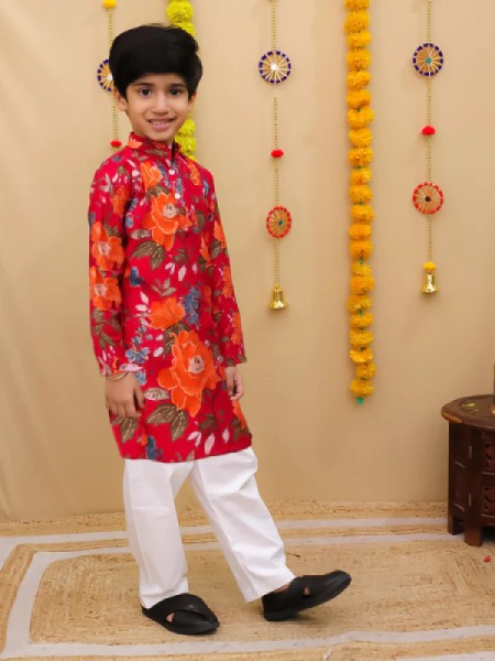 Traditional Ethnic Red Kids Wear for both Boys Girls
